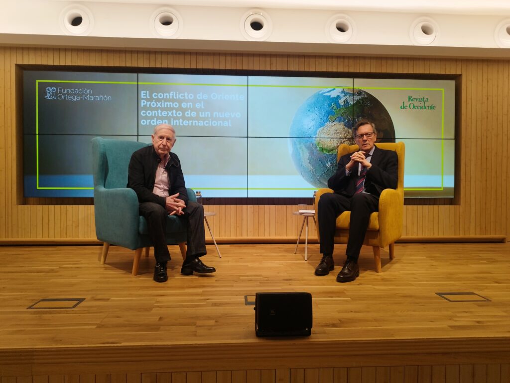 Shlomo Ben Ami y Fernando Vallespín analizan en la Fundación el conflicto de Oriento Próximo en el nuevo orden internacional